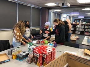 The Teen Advisory Group at the Liberty Library made phone calls, created flyers and collected donations both nonperishable and monetary.